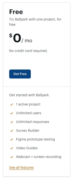 Ballpark 目前提供的題型