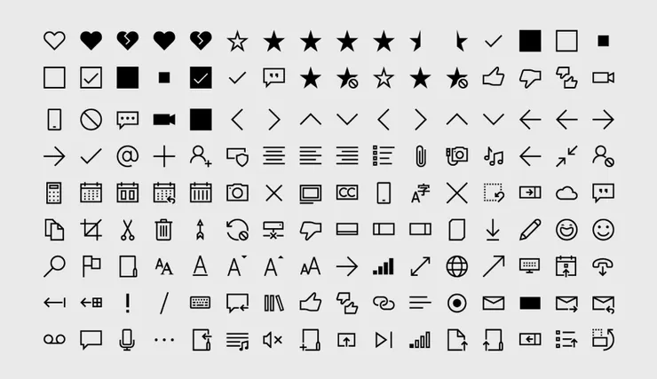 icon 風格範例,線條外框類型,銳利幹練